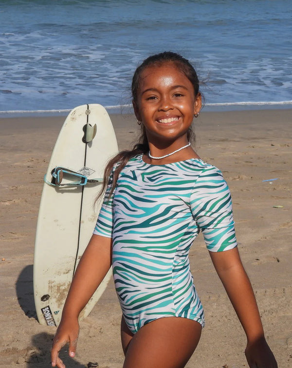 Surfsuit in Electric Tiger Emerald